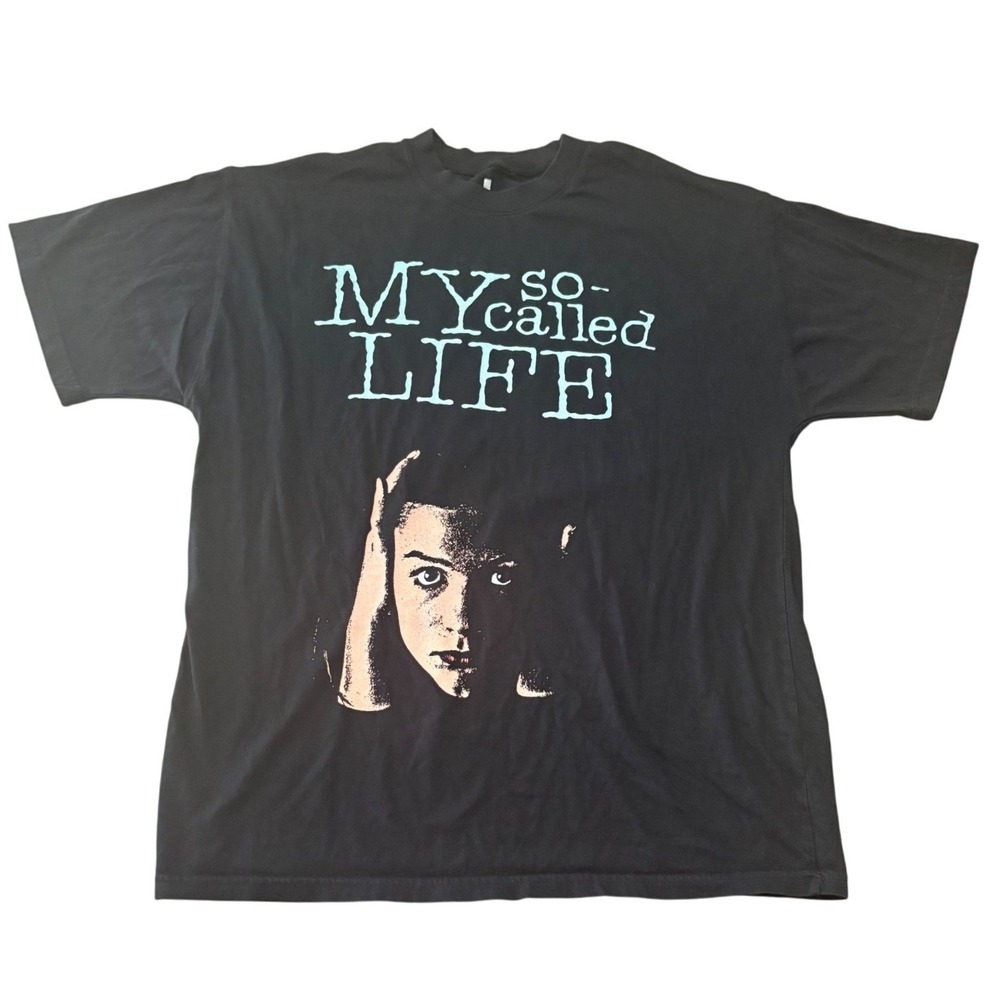 My So-Called Life Claire Danes Graphic T-Shirt Black Mens Large USA Made